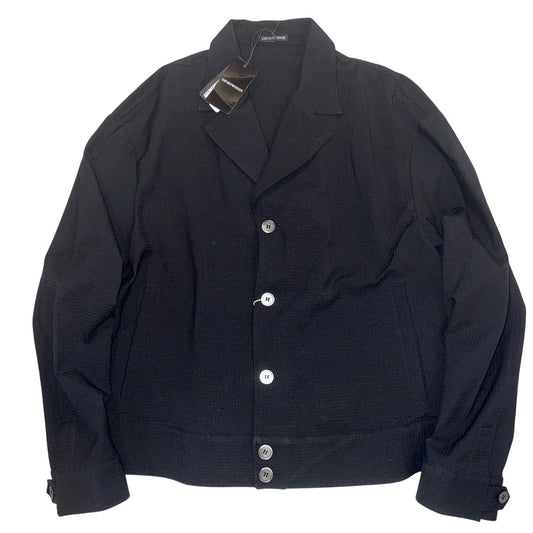 15万 EMPORIO ARMANI ハニカム 短丈 カーデ風 ジャケット 黒