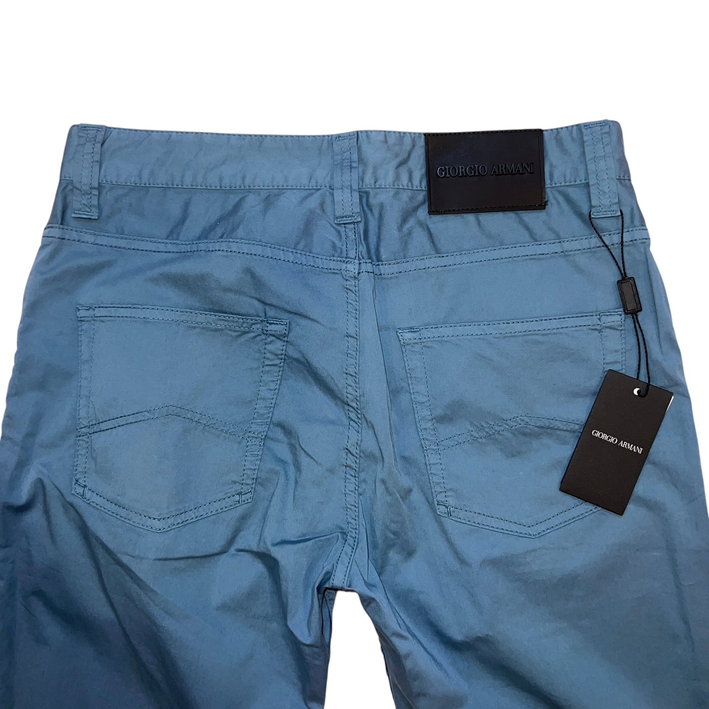 RRP$1150［new］ GIORGIO ARMANI Ash emerald green Cotton 5pockets pants 29