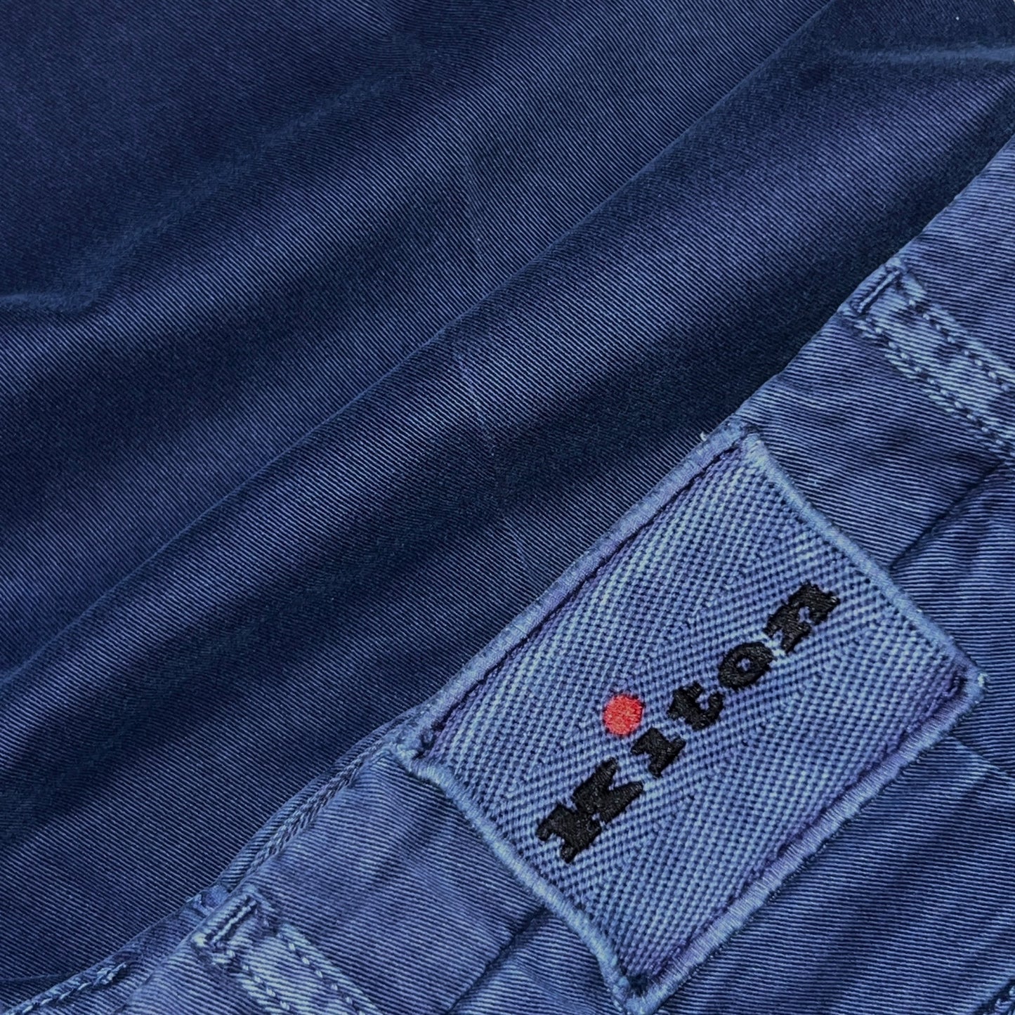 28万 新品 Kiton 総手縫い カシミア 暗ブルー スラックス パンツ 32