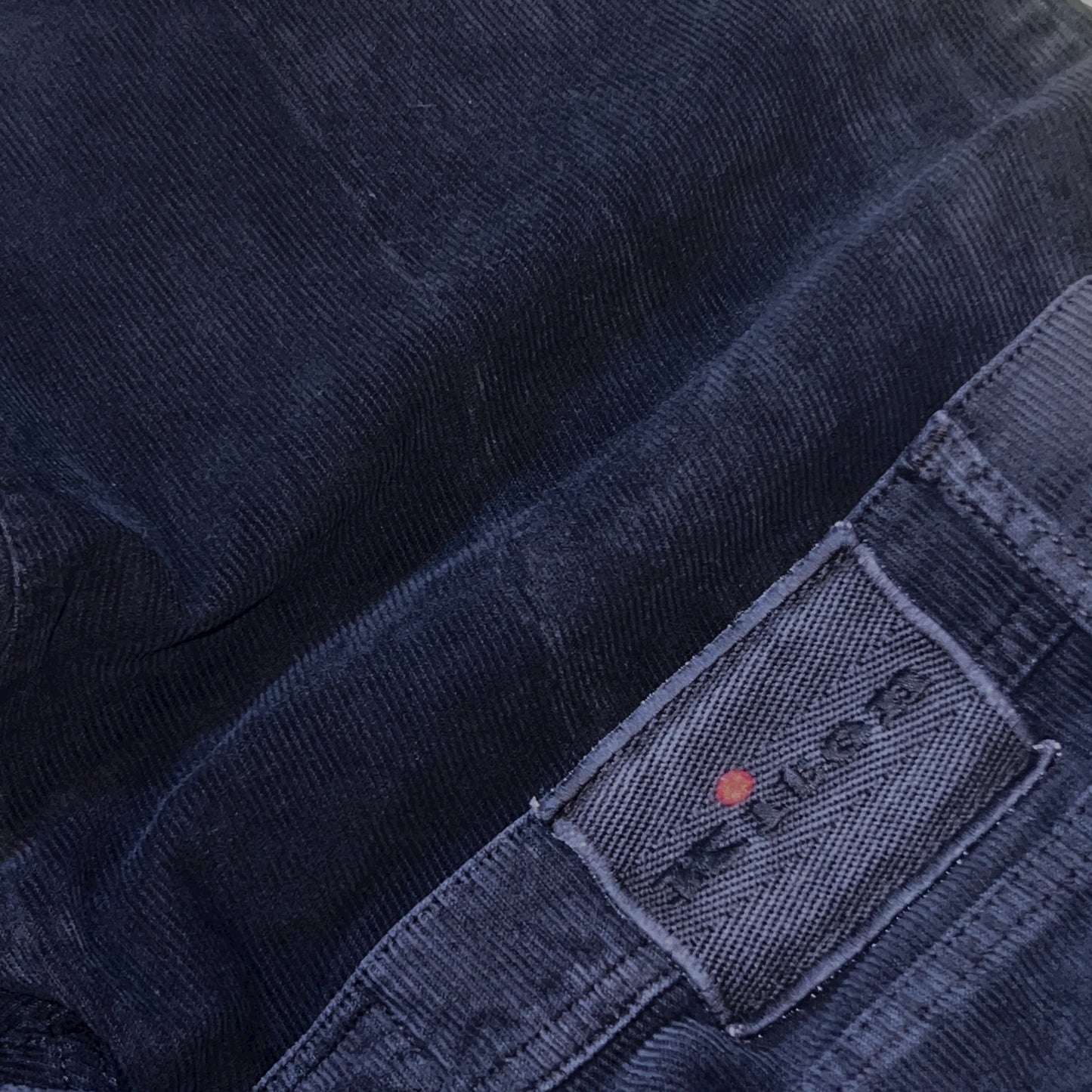 21万 新品 Kiton 総手縫い 細コーデュロイ 5ポケット パンツ 青 32