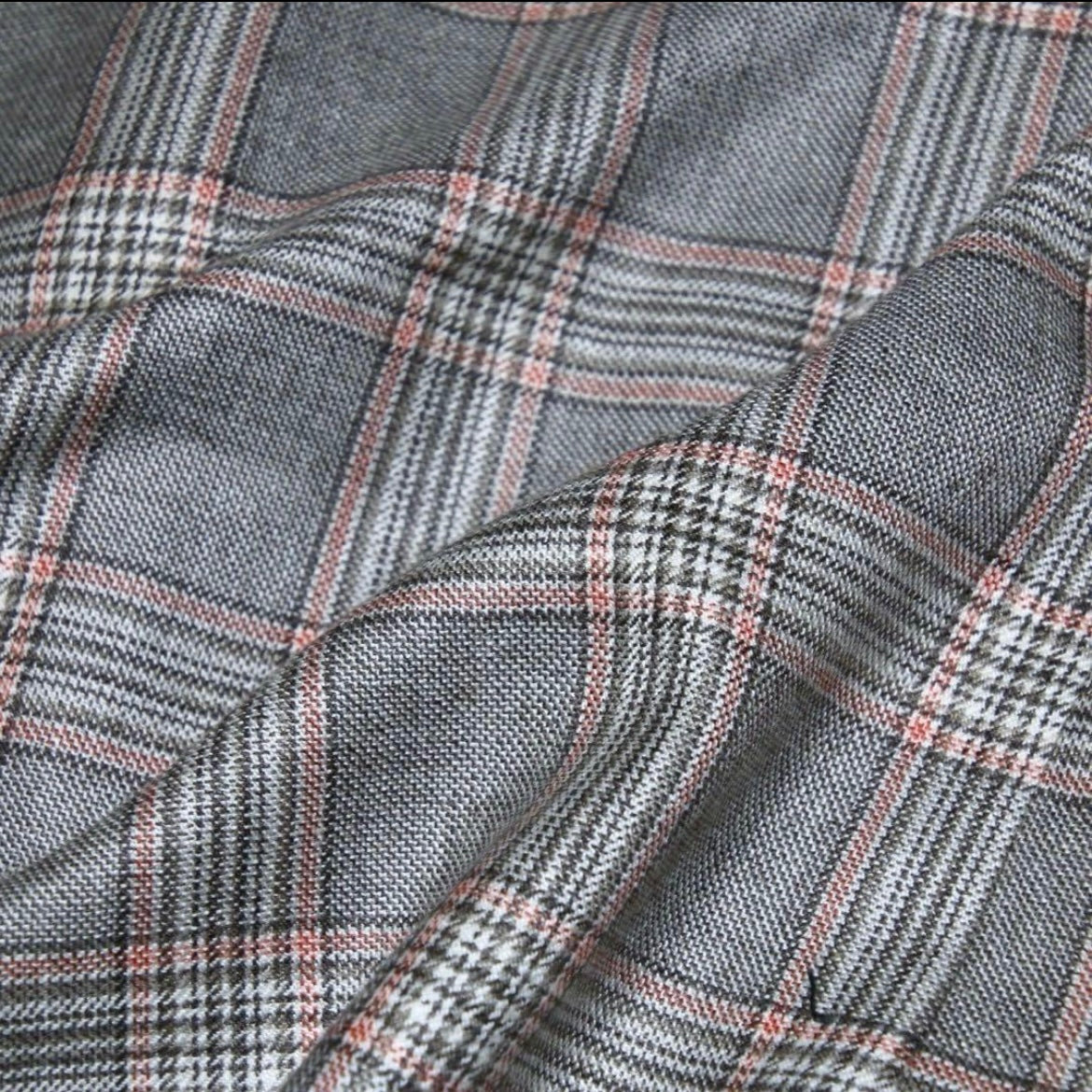 RRP$12810 [new] Kiton Cashmere93% Silk7% Jacket gray/pink