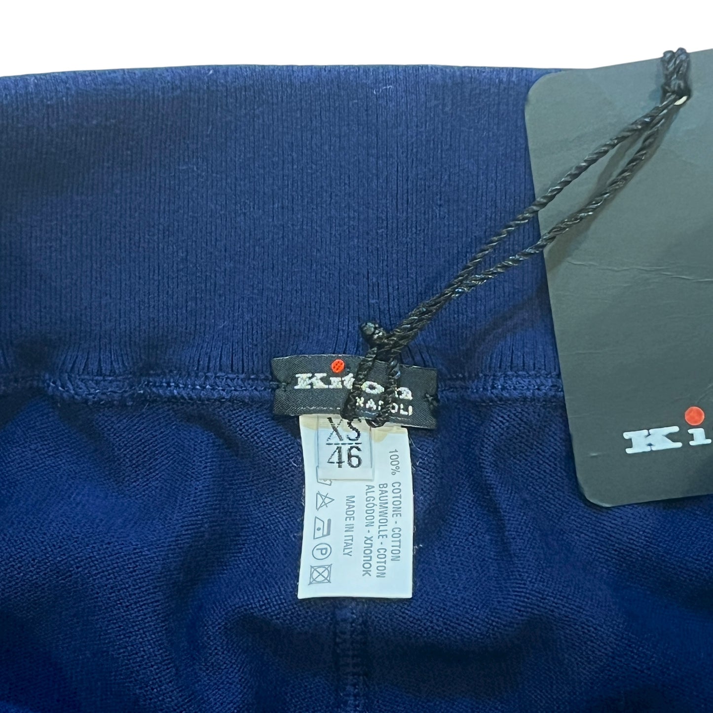 RRP$950 [new] Kiton Cotton100% knit Shorts Dark blue XS