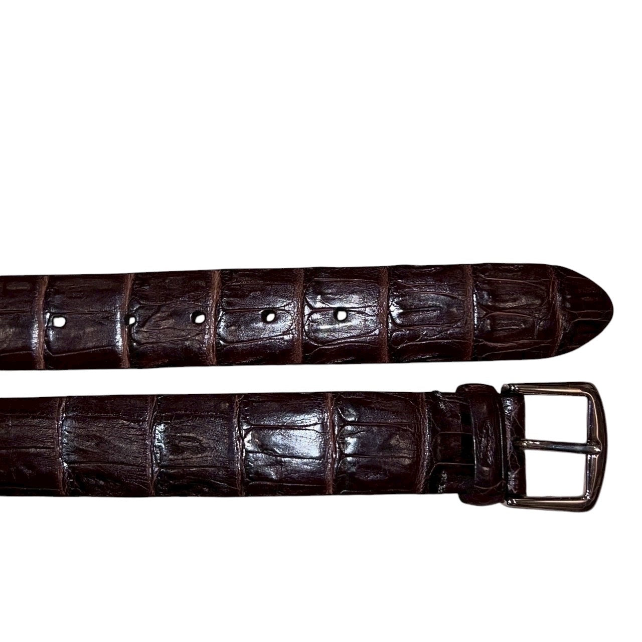 RRP$2700 [new] 42万 【7日間限定】 Loro Piana Crocodile Leather Belt Brown 90
