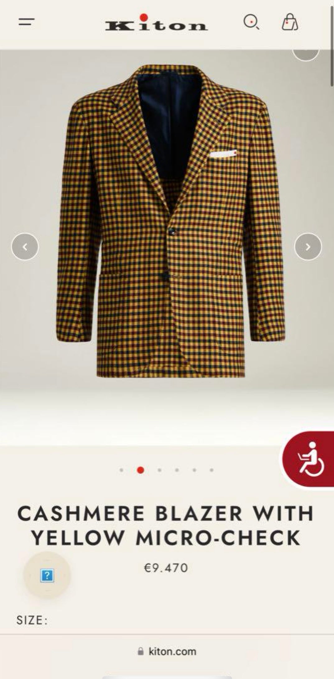 RRP$12810 [new] Kiton Cashmere93% Silk7% Jacket gray/pink