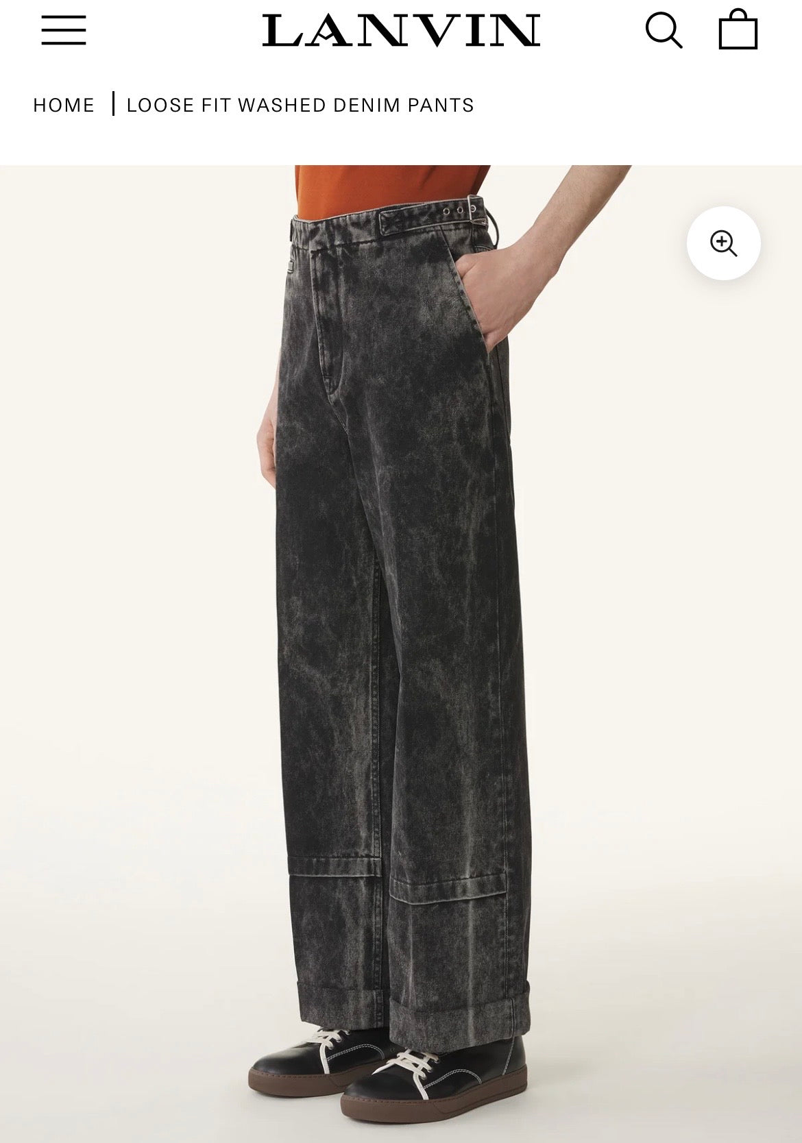 RRP$1050[new] 15万【7日間限定】LANVIN Paris Wide Denim Pants  White 32