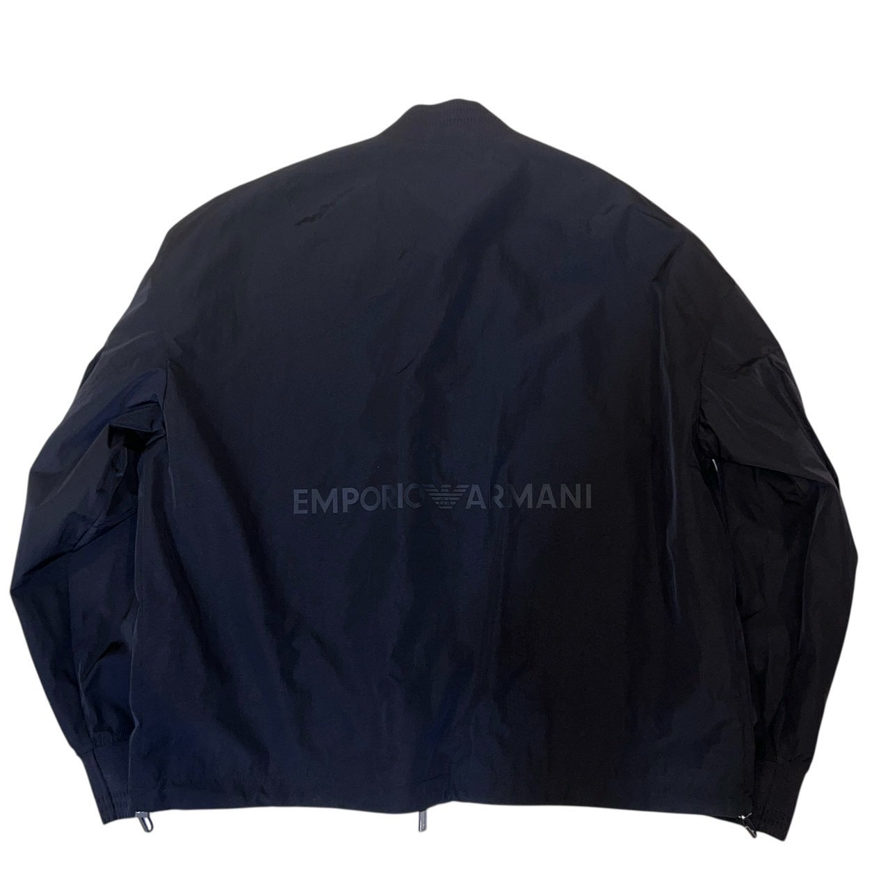 19万 3日限定【EMPORIO ARMANI】全天候型 ロゴ ブルゾン 濃紺