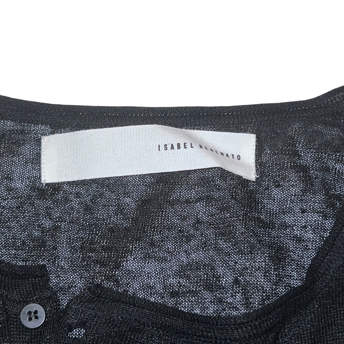 9万 新品 ISABEL BENENATO ITALY 麻 ヘンリー ニット 黒