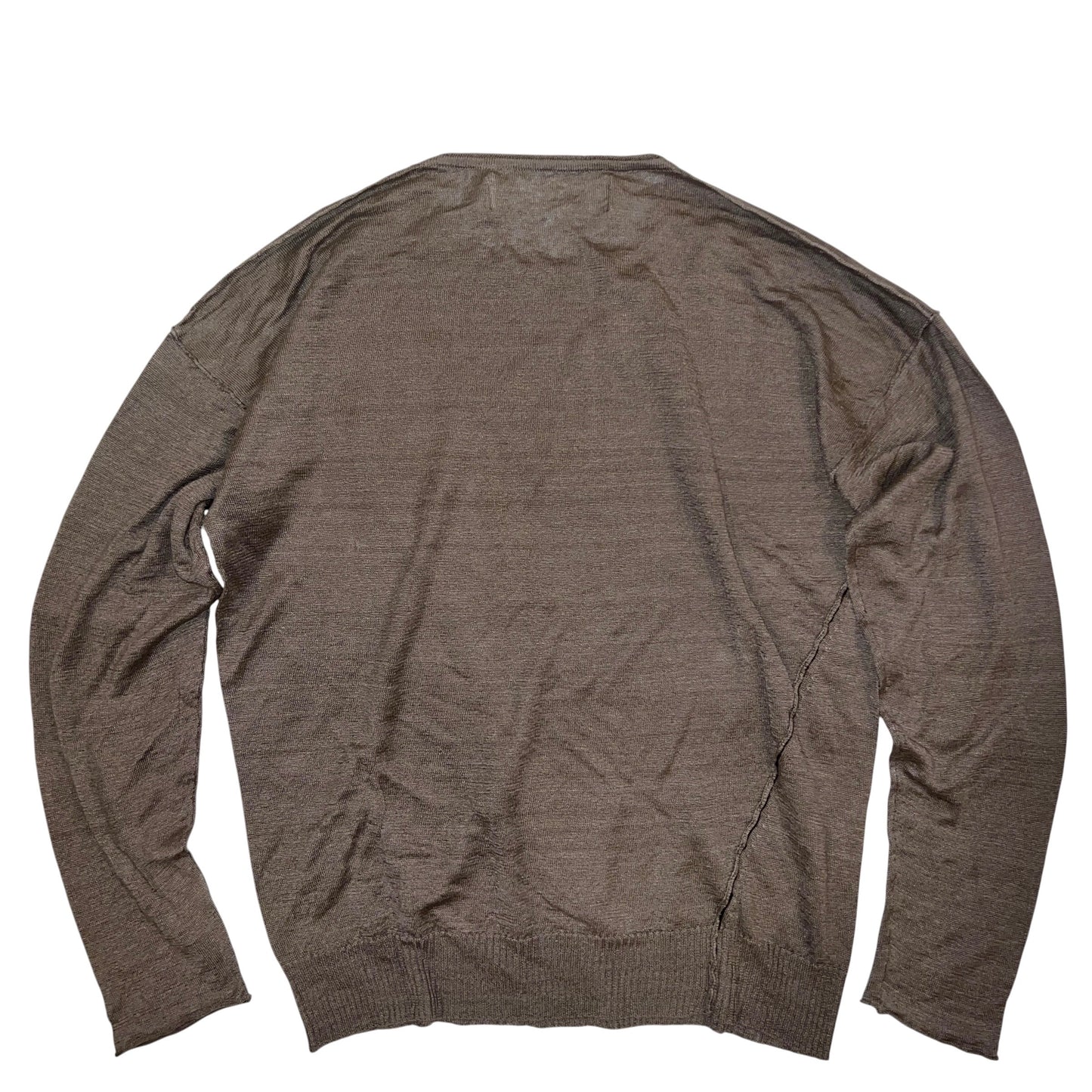 9万 新品 ISABEL BENENATO ITALY 麻 ヘンリー ニット KH