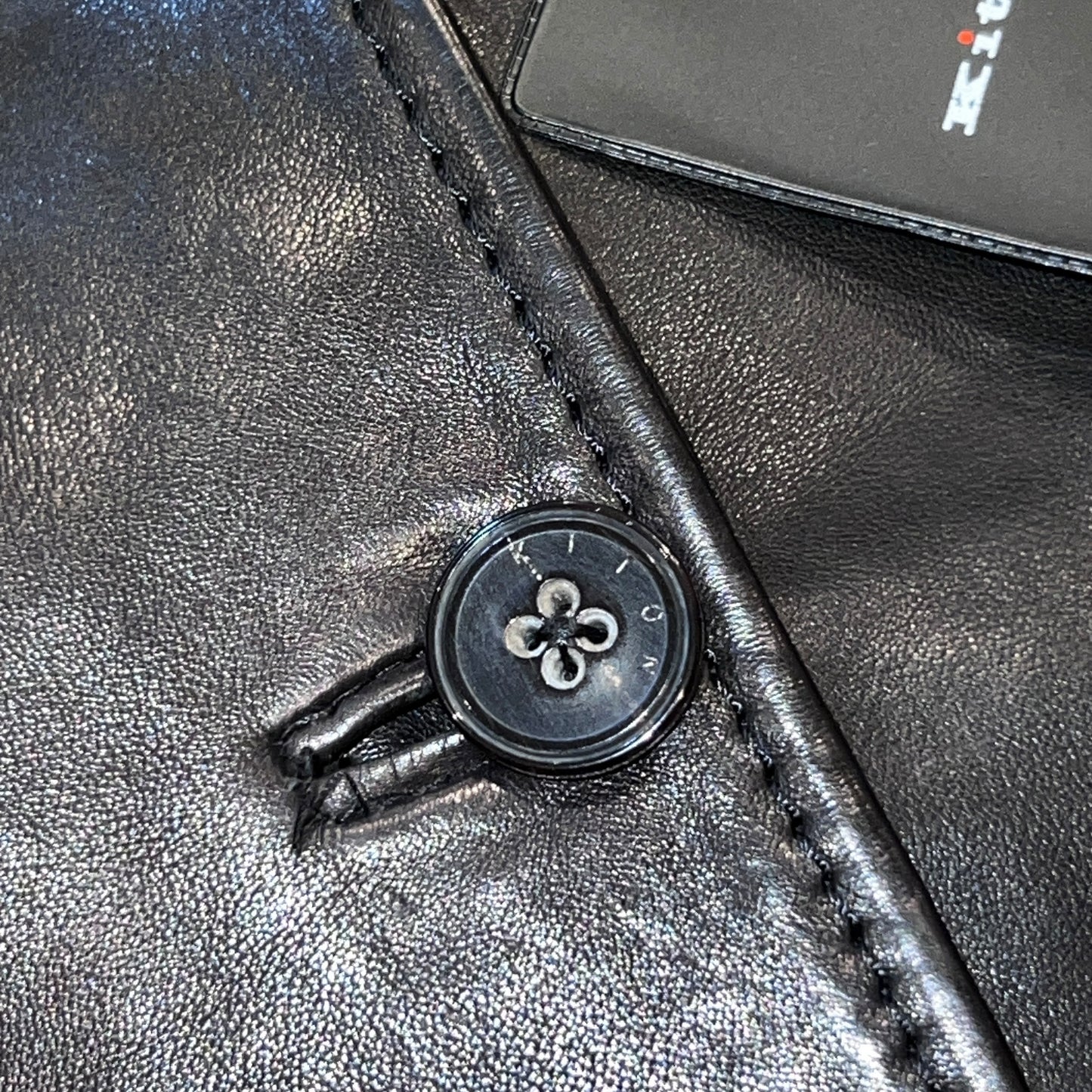 RRP$11000 Kiton Italy Leather Tailor Jacket Black 38
