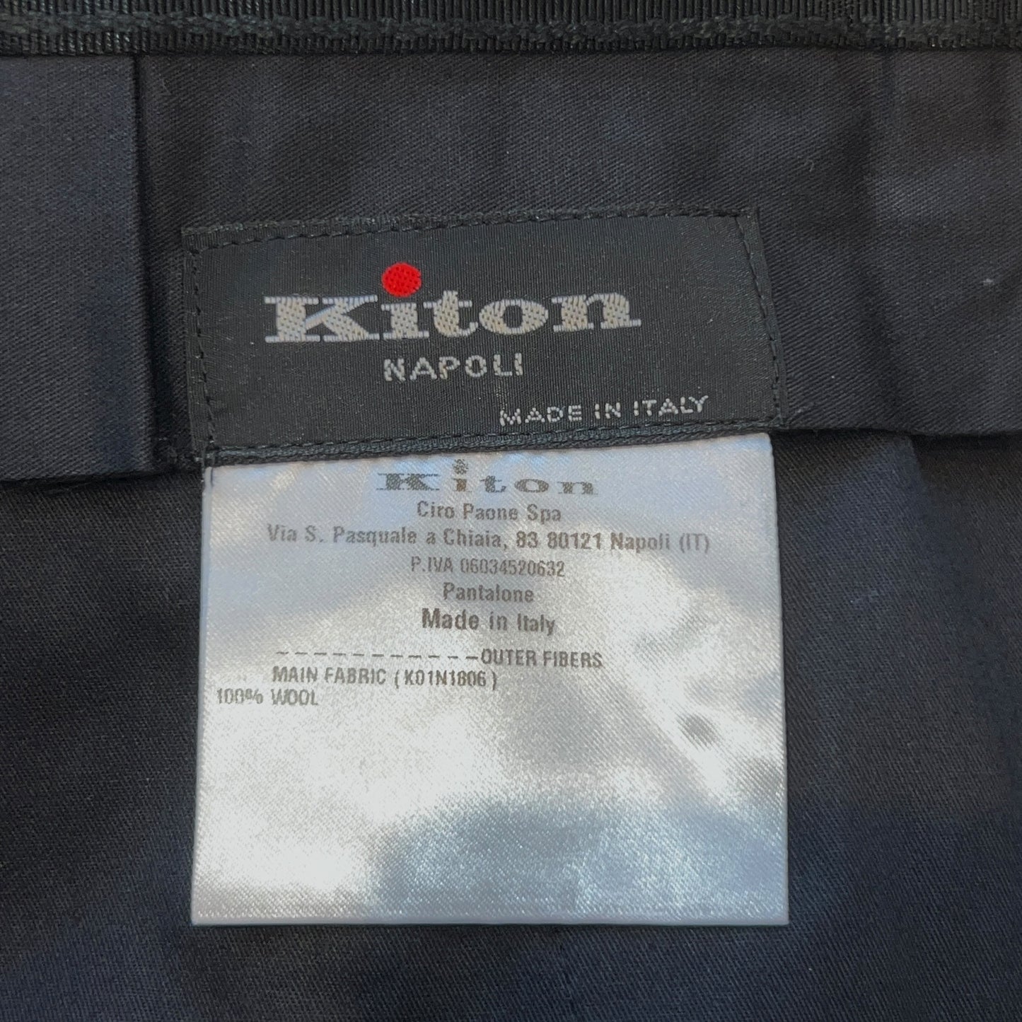RRP$4600 70万 [new] Kiton 13.2μ wool pants 46 gray