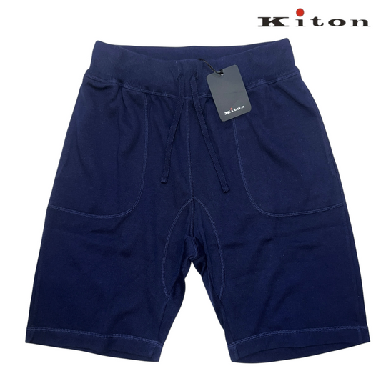 RRP$950 [new] Kiton Cotton100% knit Shorts Dark blue XS
