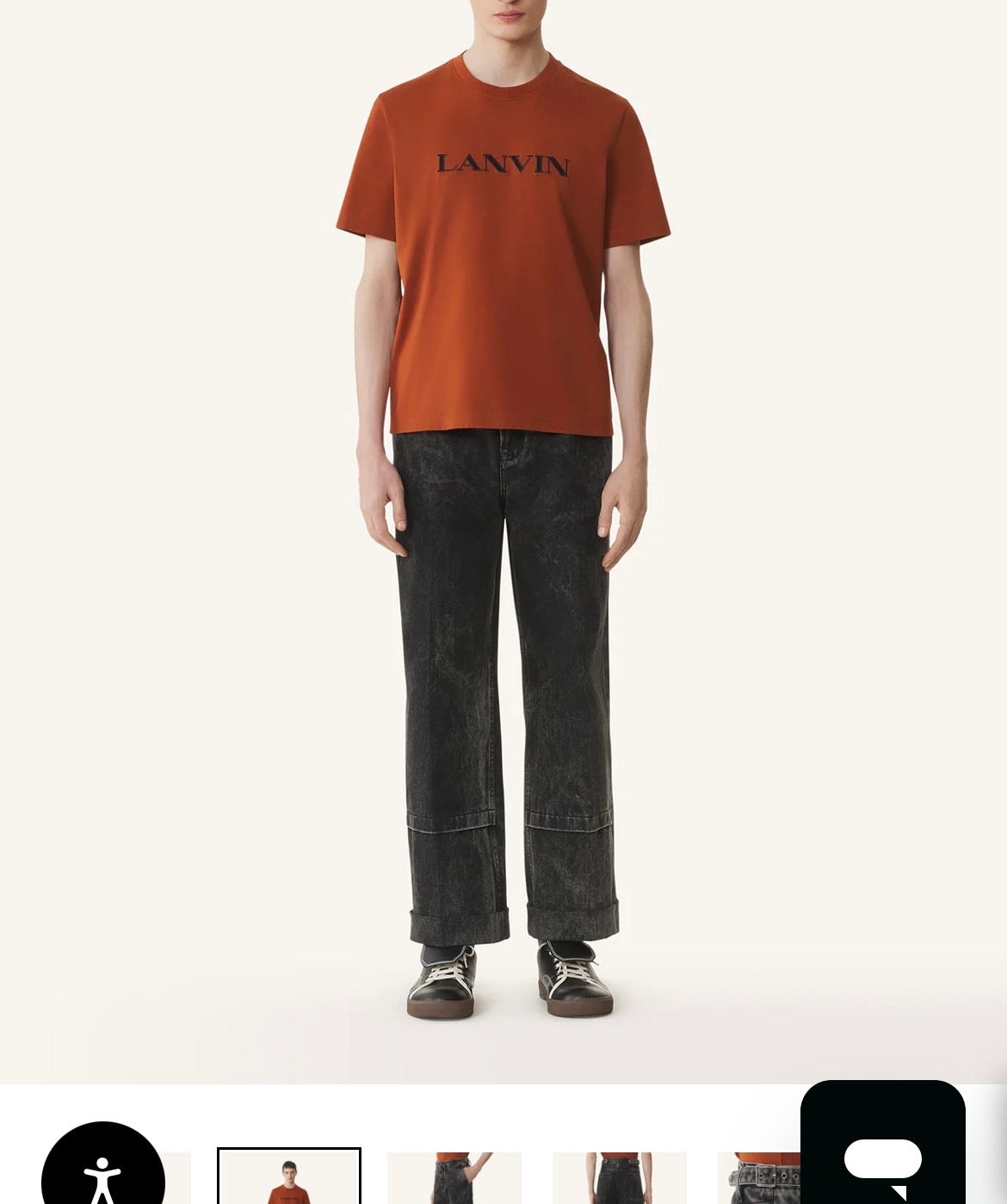 RRP$1050[new] 15万【7日間限定】LANVIN Paris Wide Denim Pants  White 32