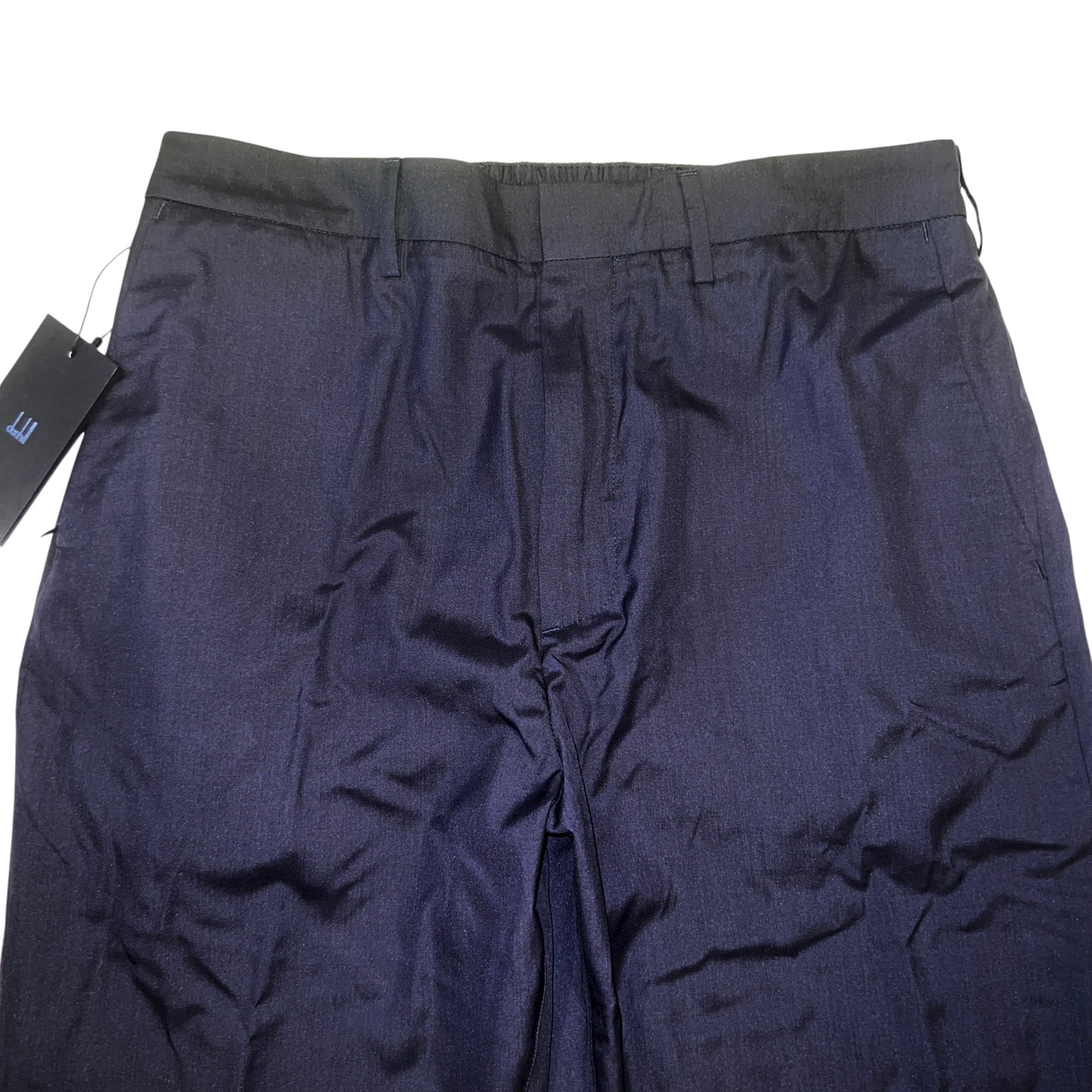 17万 新品 ダンヒル シルク49 ウール51 スラックス パンツ 濃紺 50