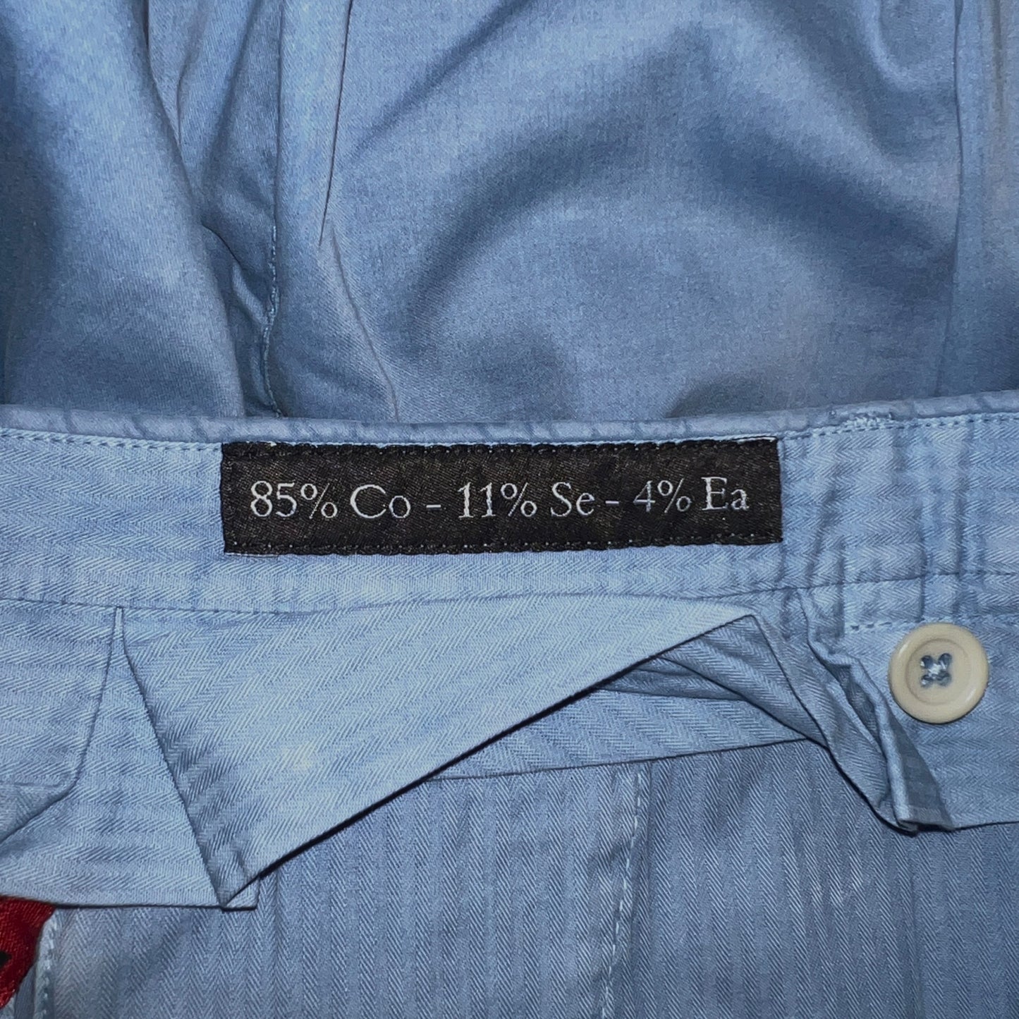 22万 新品 Kiton 総手縫い シルク スカイブルー チノ パンツ 32