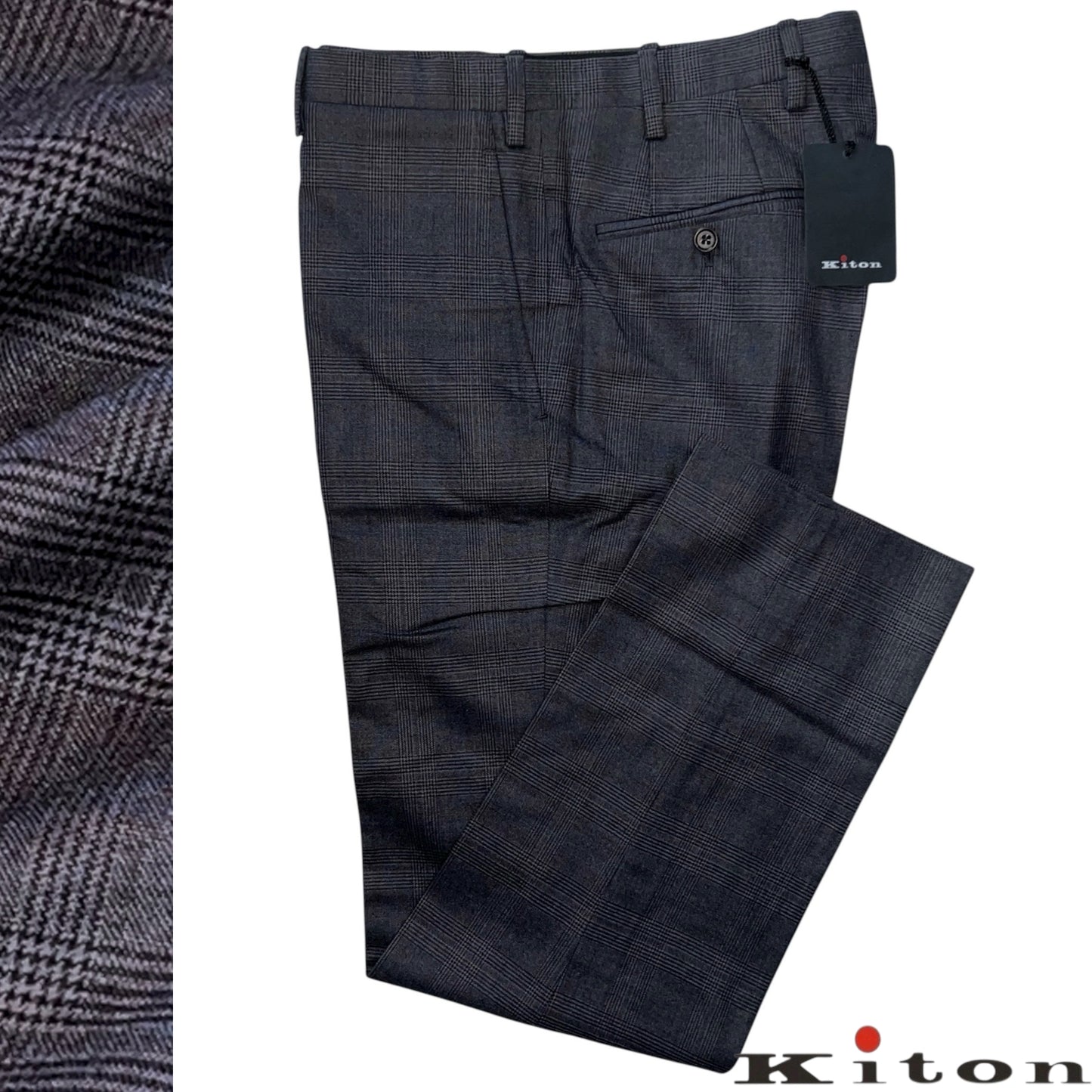 RRP$4600 70万 [new] Kiton 13.2μ wool pants 46 gray