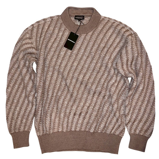14万 EMPORIO ARMANI バージンウール 厚手 セーター トープ
