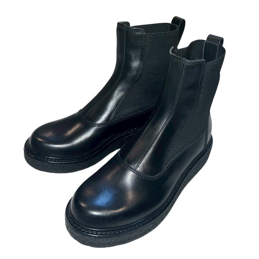 16万 新品 EMPORIO ARMANI カーフレザー サイドゴアブーツ 黒 7