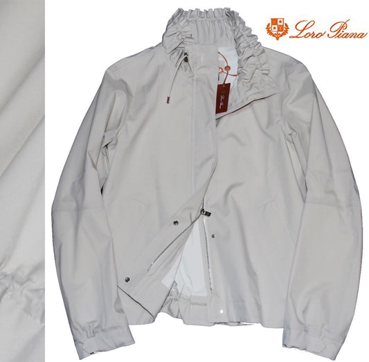 39万◆Loro Piana◆GREEN STORM SYSTEM◇ナイロン ブルゾン◇オフホワイト 38