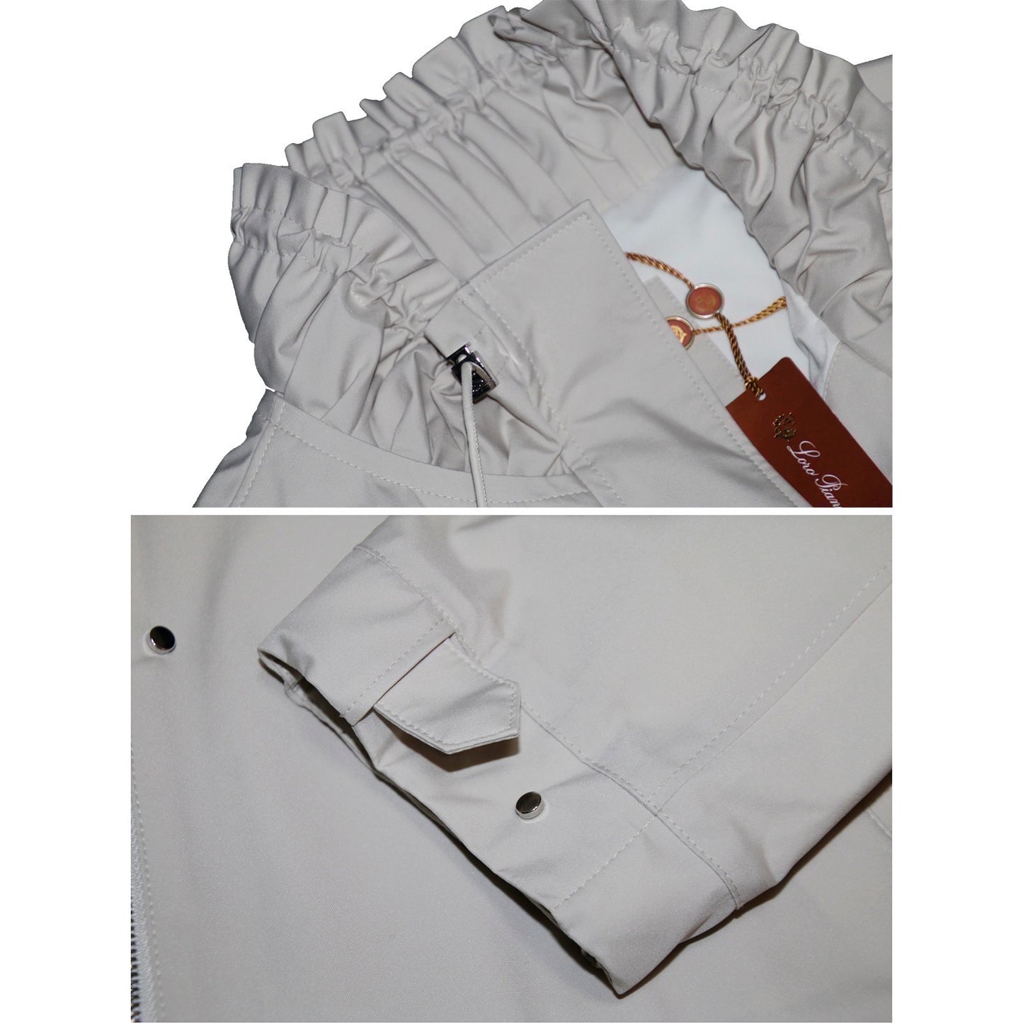 39万◆Loro Piana◆GREEN STORM SYSTEM◇ナイロン ブルゾン◇オフホワイト 38