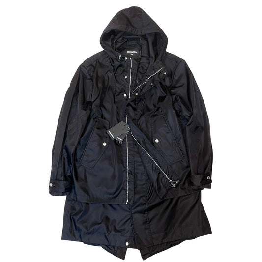 41万 新品 DSQUARED2 ドッキング モッズコート 黒 48